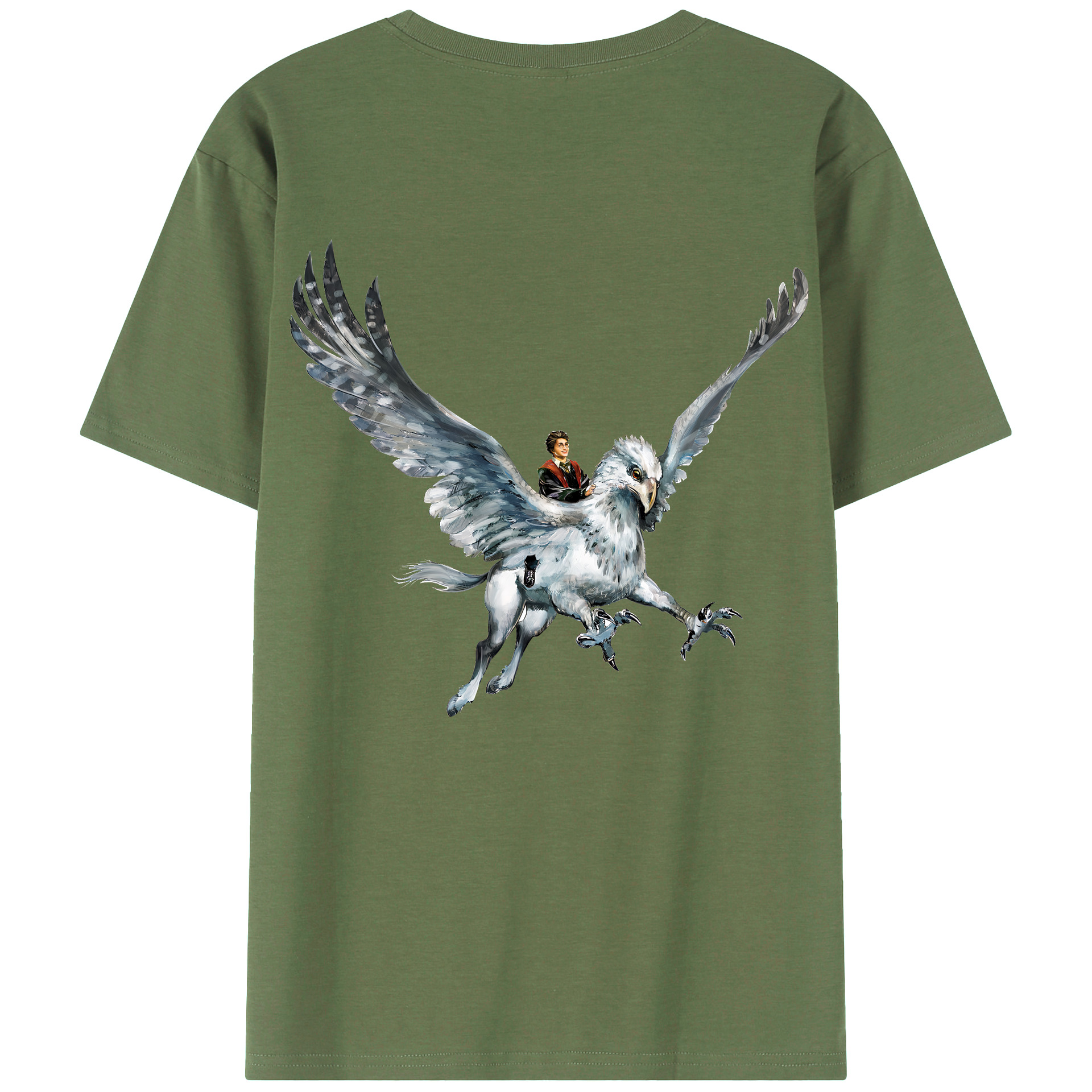 （画像用） Harry Potter ハリー・ポッターシリーズ 綿100％ メンズ半袖Tシャツ（バックプリント） 通気性
